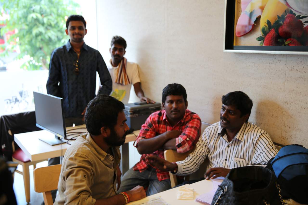 Director with actors